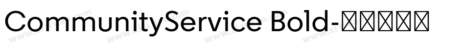 CommunityService Bold字体转换